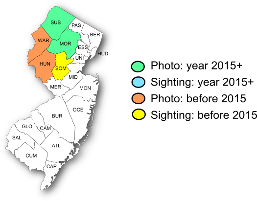 NJ Range Map-Aphrodite Fritillary