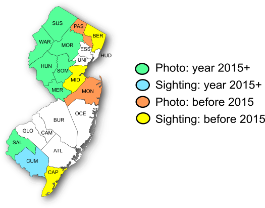 NJ Range Map-Meadow Fritillary